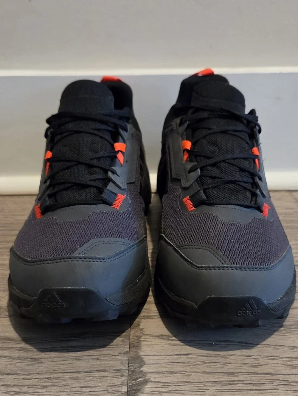 adidas Terrex AX4 Trail Hiking Shoes Sneakers - Grey & Solar Red - Size 12 Men's